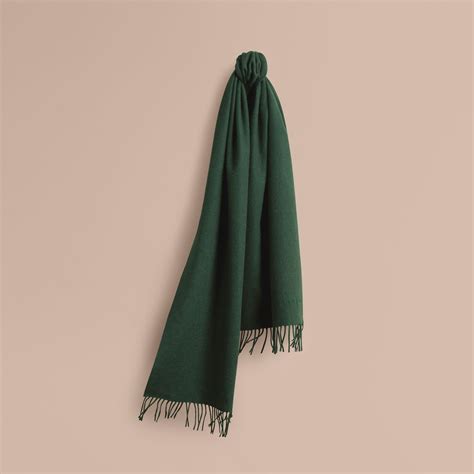 burberry cashmere feel scarf dark green|authentic burberry cashmere scarf.